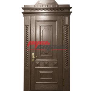 наружная дверь в новостройку, отделка - массив дерева